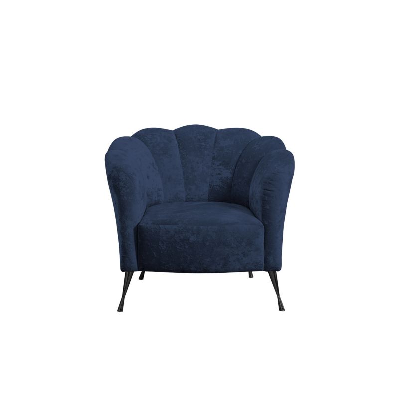 Fotel MIRJAN 24 Adria atramentowy + czarny chrom 1 szt.