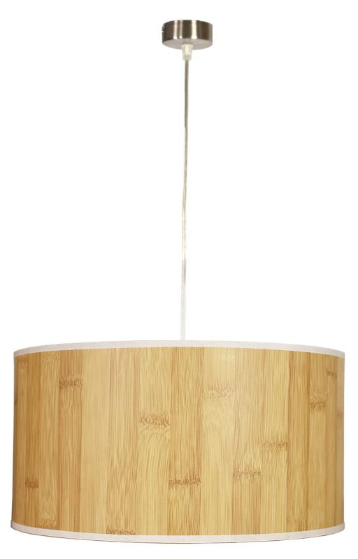 Lampa sufitowa Candellux Timber srebrno-naturalne drewno wym: 110 x 40 x 40 cm 1xE27 x 60W 1 szt.