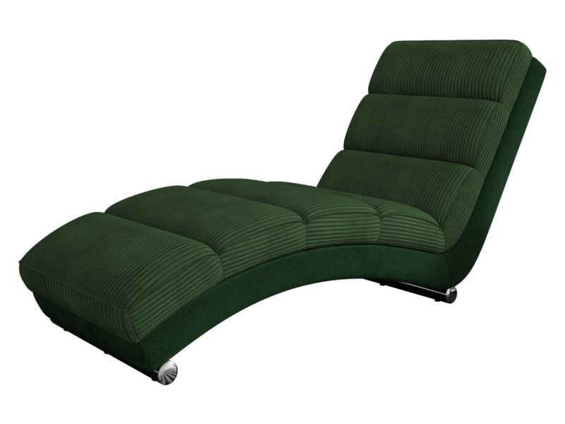 Szezlong MIRJAN 24 wypoczynkowy Holiday Sztruks ciemnozielony/awokado 1 szt.