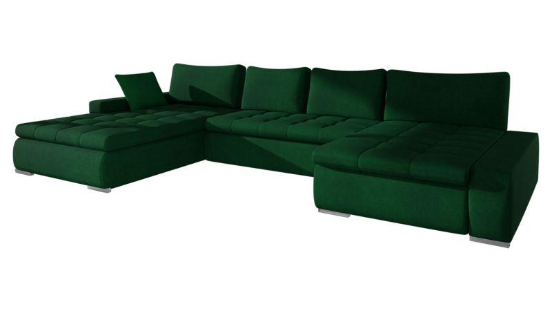 Narożnik z funkcją spania MIRJAN 24 Caro butelkowa zieleń 1 szt.