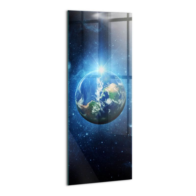 Obraz Szklany Wallfluent 50x125 cm NASA - Ziemia, galaktyka i słońce 1 szt.