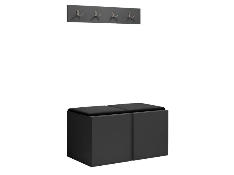 Garderoba MIRJAN 24 Orion VI grafit + czarny 1 kpl.