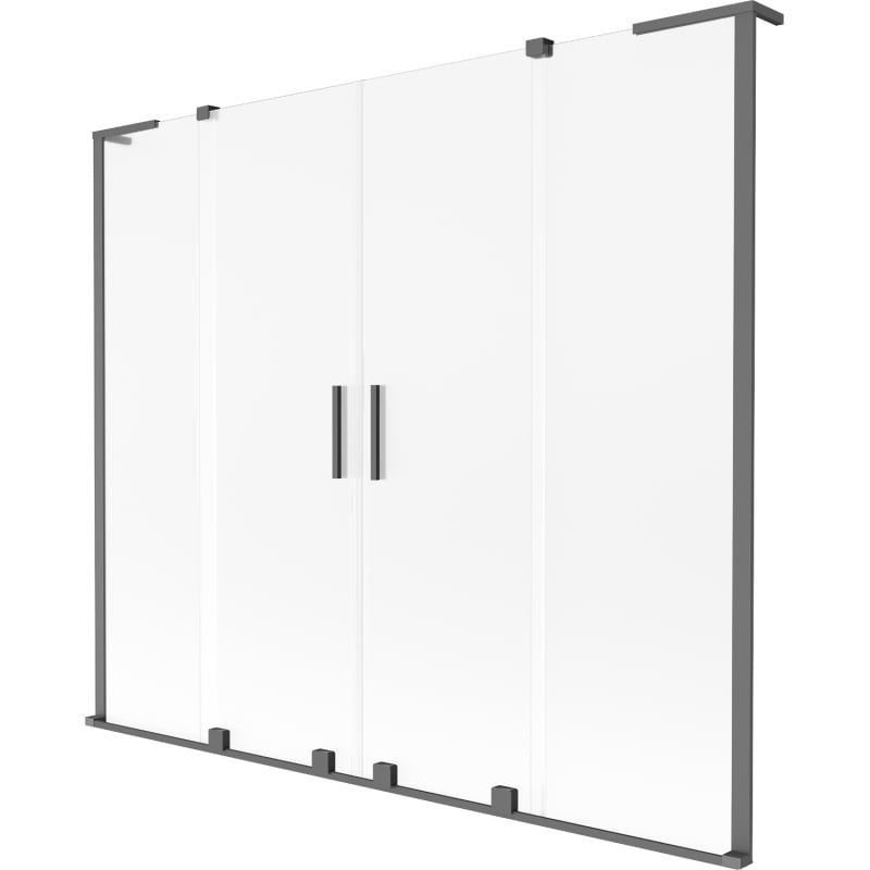 Parawan nawannowy ruchomy Mexen Velar L szron gun metal 180x150 cm 1 szt.