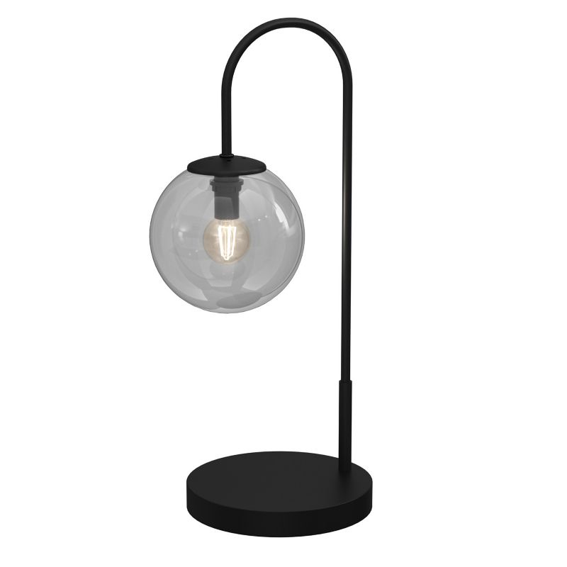 Lampa stołowa Luminex Cambridge czarny mat-przezroczysty 1 x E14 x 15W IP20 wym: 52 x 20 x 24 cm metal - 1 szt.