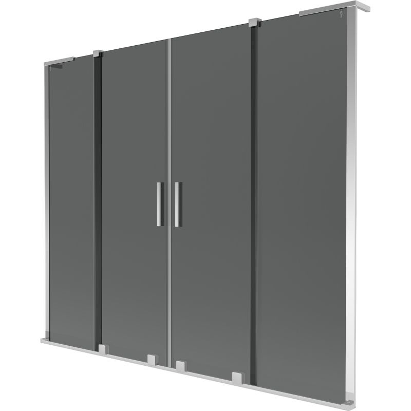 Parawan nawannowy rozsuwany Mexen Velar grafit 170x150 cm 1 szt.