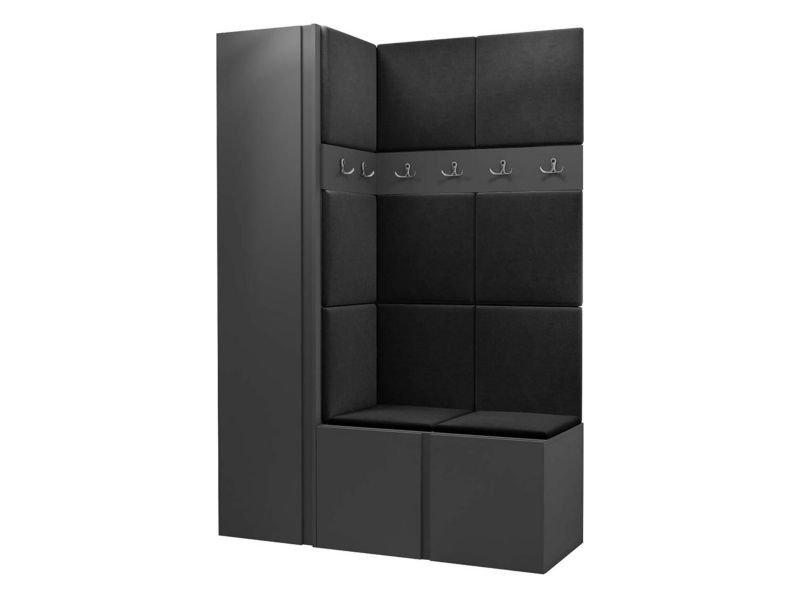 Garderoba MIRJAN 24 Orion IX grafit + czarny 1 kpl.