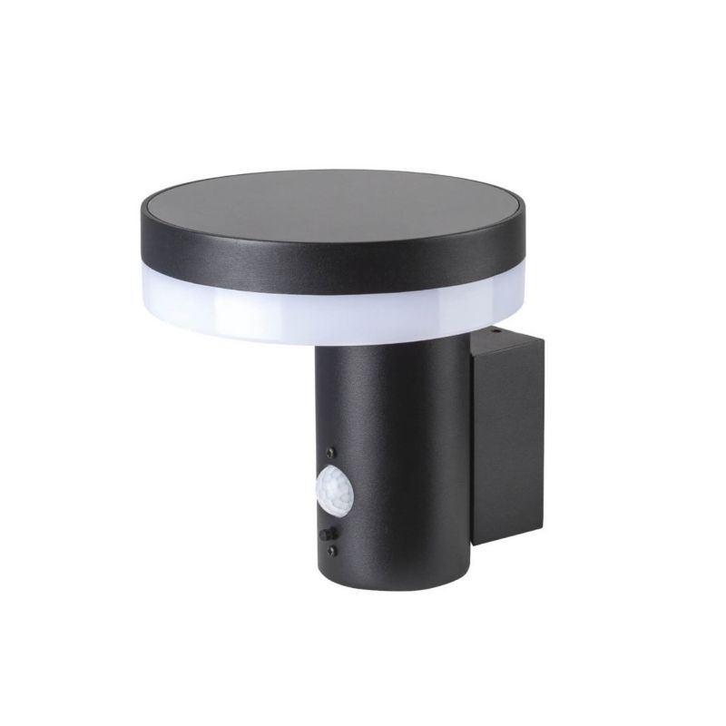 Kinkiet solarny z czujnikiem Kobi Led Solaris 3 5.5W Nb czarny LED 5.5W 4000K 350lm IP44 wym: 16,2 x 15,5 x 15,5 cm - 1 szt.