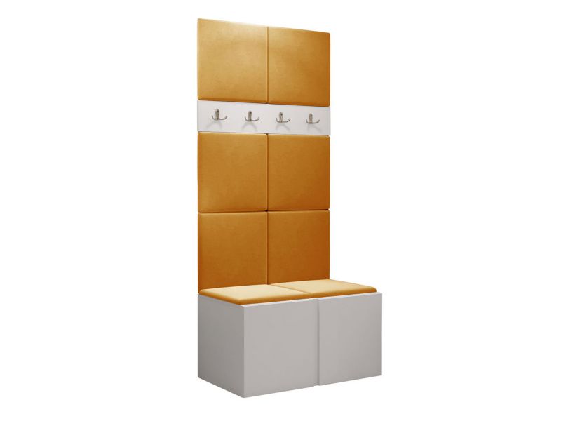 Garderoba MIRJAN 24 Orion IV biały + żółty 1 kpl.