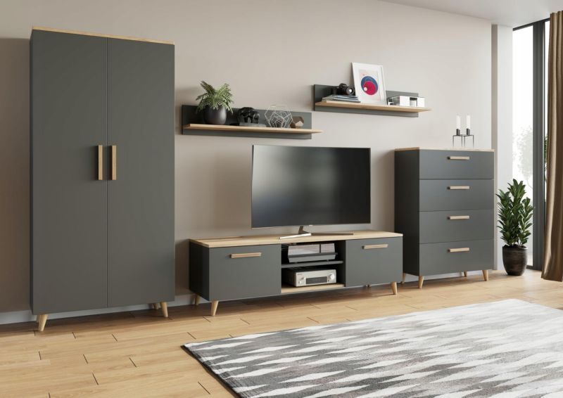 Meblościanka Matkam NORD 2 Per antracyt-artisan 1 szt.