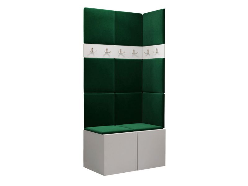 Garderoba MIRJAN 24 Orion I biały + butelkowa zieleń 1 kpl.