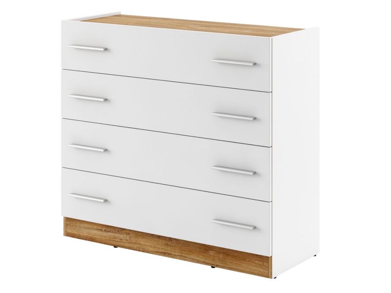 Komoda MIRJAN 24 Dentro DT-04 biały / dąb stirling 1 szt.