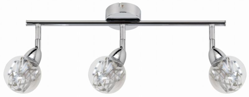 Lampa sufitowa Candellux Bolo przezroczysto-chromowana wym: 21 x 58 x 9 cm wbudowany LED 18W 1 szt.