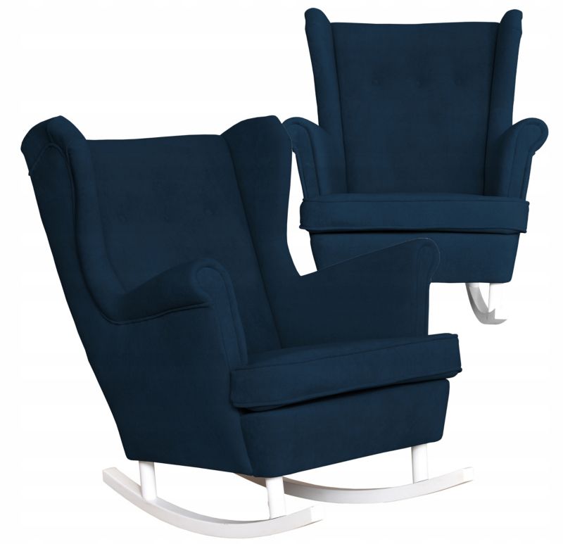 FFotel uszak do salonu bujany Family Meble Hunter granatowy 1szt