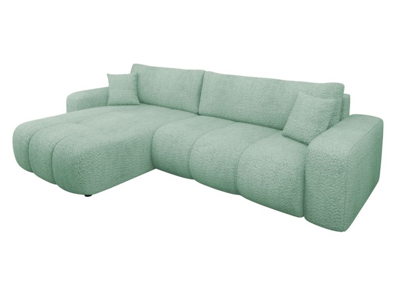 Narożnik z funkcją spania MIRJAN 24 Furyn L Maxi miętowa bukla 1 szt.