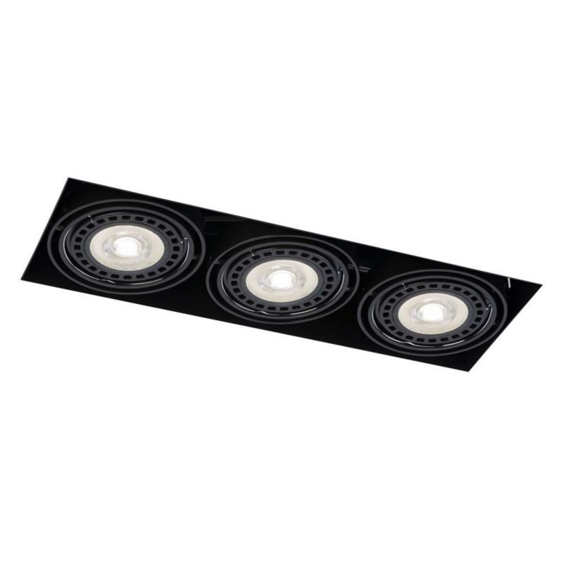 Oprawa sufitowa wpuszczana Shilo Komoro czarna ruchoma 3 x GU10 x 18W IP20 wym: 10,2 x 45,2 x 15,7 cm prostokątna - 1 szt.