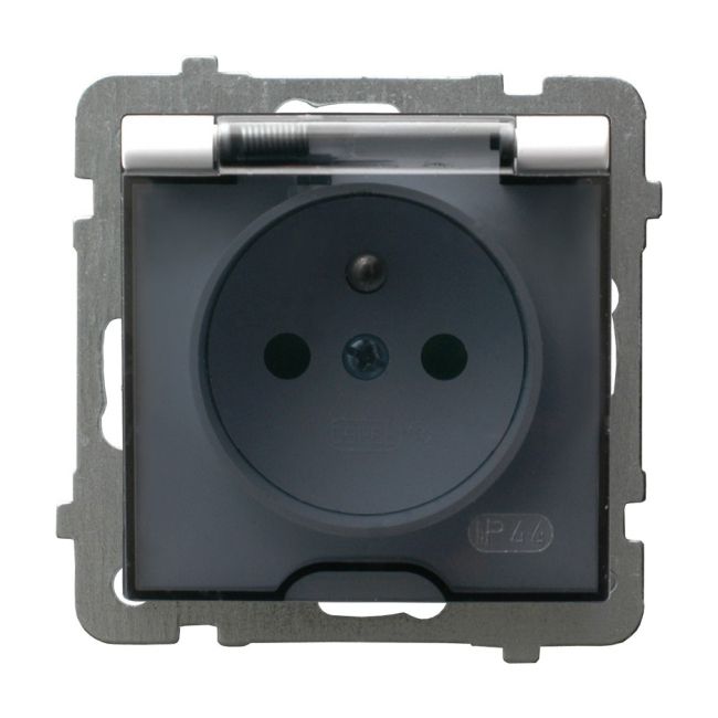 Gniazdo pojedyncze Ospel As IP44 białe