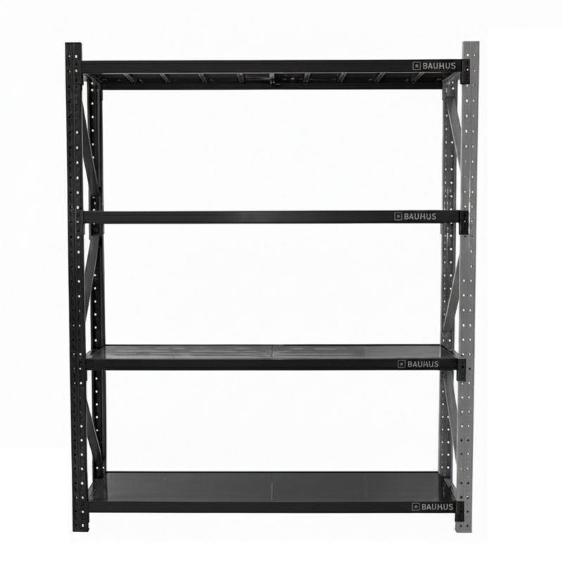 Regał modułowy Bauhus 200x200x60 moduł dostawka czarne 1 szt.