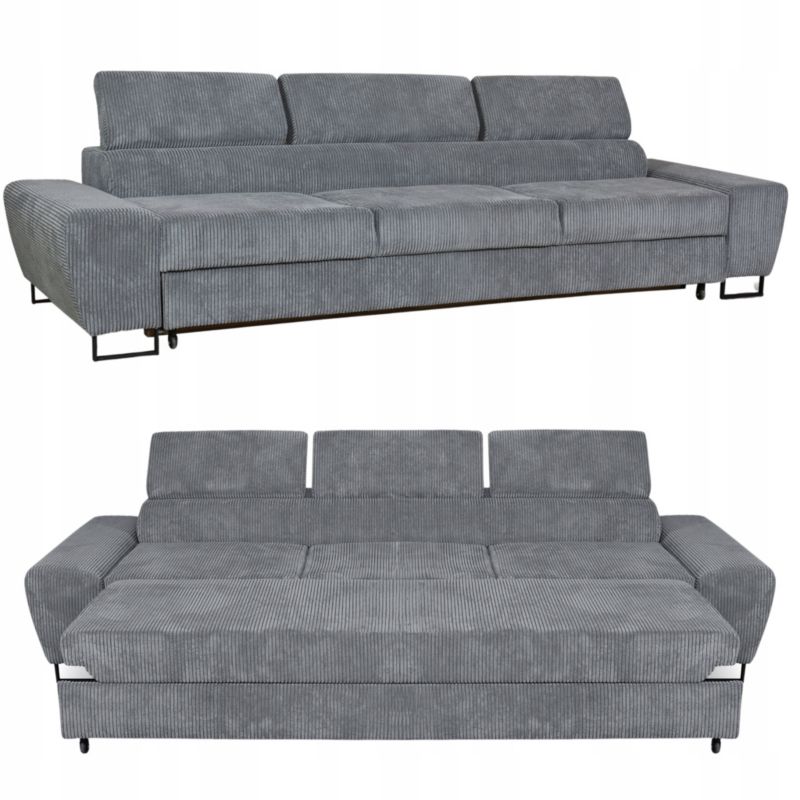 Kanapa do salonu rozkładana Family Meble Savio szary 1szt