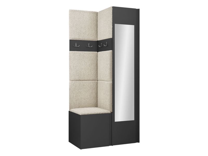 Garderoba MIRJAN 24 Orion XXV grafit + beżowa bukla 1 kpl.