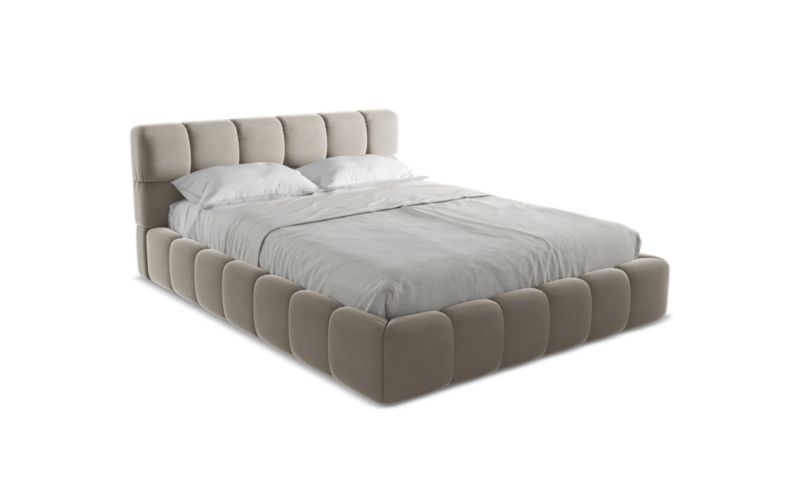 Łóżko LaMiaSofa Nalu z weluru 160x200 kreci 1 szt.