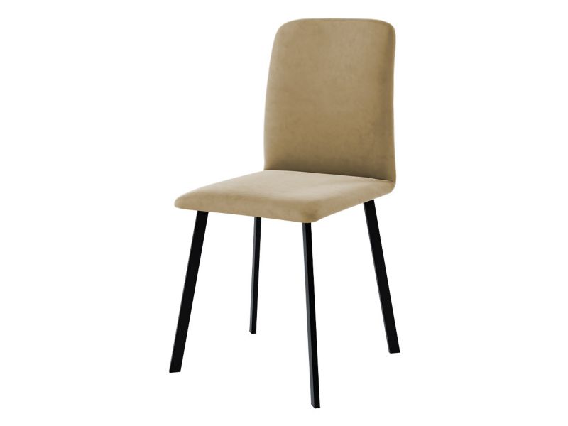 Krzesło MIRJAN 24 tapicerowane Luke jasnobrązowy aksamit 1 szt.