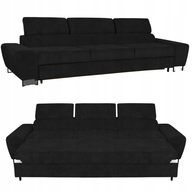 Kanapa do salonu rozkładany Family Meble Savio czarny 1szt