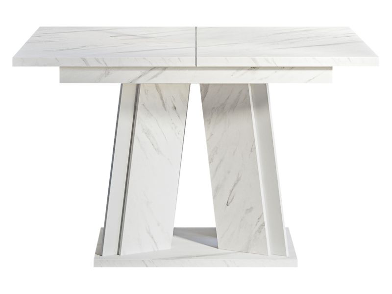 Stół rozkładany MIRJAN 24 Doha marmur bianco/biały 1 szt.