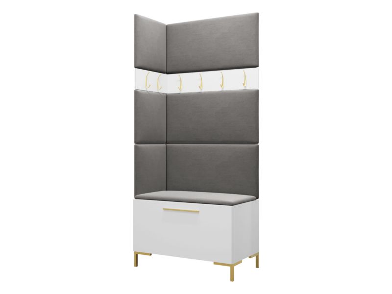 Garderoba MIRJAN 24 Zilion IV biały + szary 1 kpl.