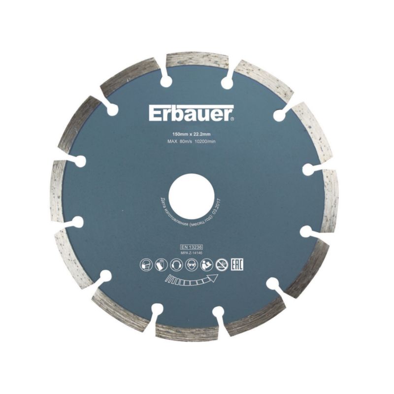 Tarcza diamentowa Erbauer segmentowa 150 x 22,2 mm