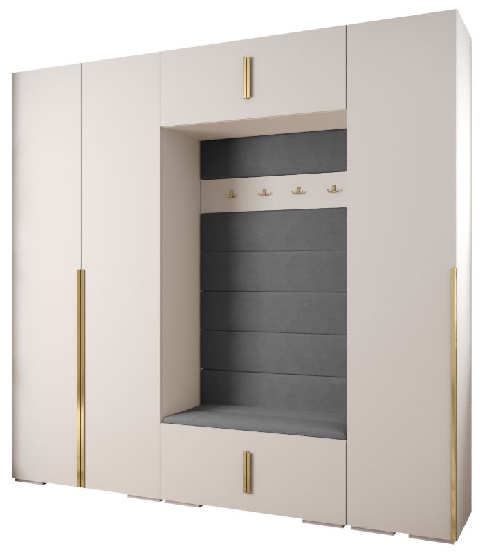 Garderoba do przedpokoju Abiks INOVA 1 Z8 biały+złoty+manila16 1szt.