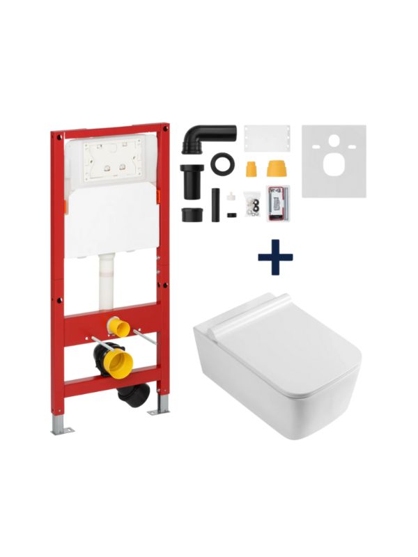 Zestaw miska WC + stelaż + akcesoria do montażu Uptrend YOSEMITE Accord UP-Pack, biały połysk 1 kpl.