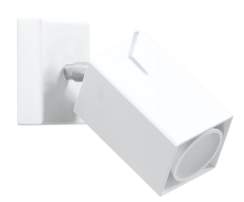 Kinkiet ścienny Sollux Lighting Merida biały 1 x GU10 x 40W IP20 wym: 10 x 15 x 15 cm - 1 szt.