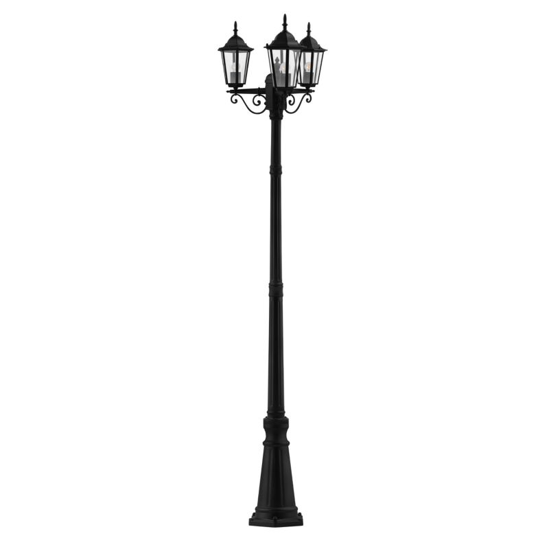 Lampa ogrodowa 3x E27 LED MasterLED Victoria 227 cm IP44 latarnia zewnętrzna czarna 1 szt.