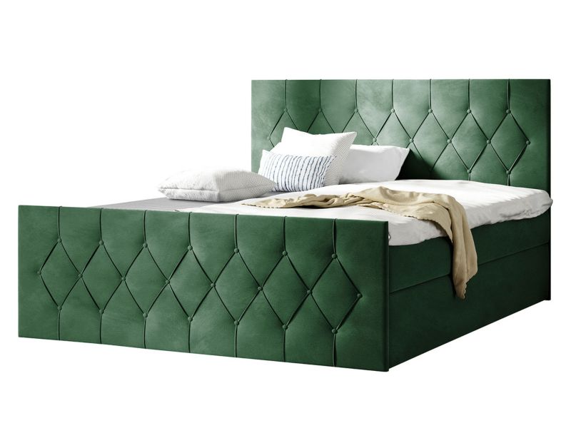 Łóżko kontynentalne MIRJAN 24 Sky Lux 140x200 ciemna zieleń 1 szt.