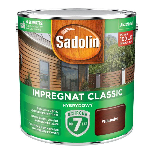 Impregnat do drewna Sadolin Hybrydowy palisander 2,5 l