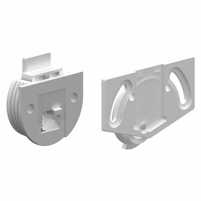 Prowadnik rolkowy Valcomp dół i góra biały