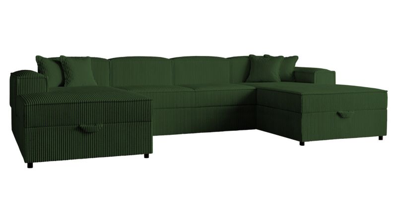 Narożnik z funkcją spania MIRJAN 24 Santos U Sztruks ciemnozielony 1 szt.