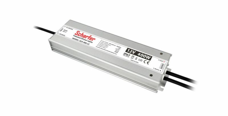 Zasilacz hermetyczny SCHARFER 400W 12V IP67 33,3A uniwersalny Scharfer SCH-400-12 1 szt.
