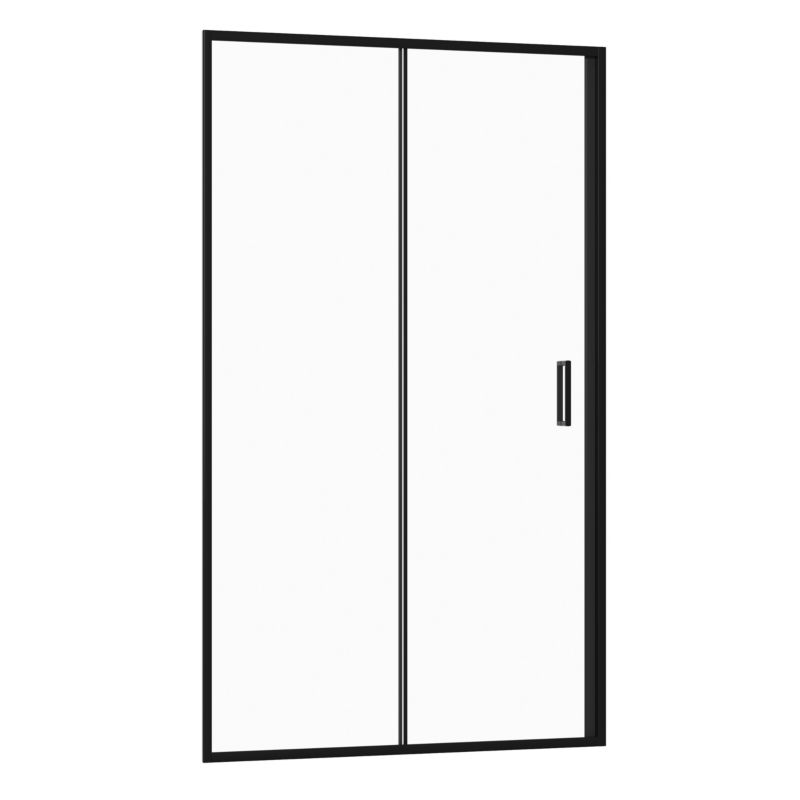 Drzwi prysznicowe przesuwne ASAMA SEVANTE 110 cm czarne 1 szt.