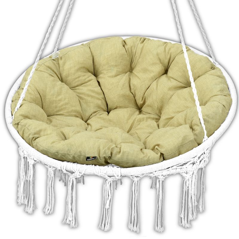 Poduszka na huśtawkę bocianie gniazdo AMPO beżowy 130 cm 1 szt.