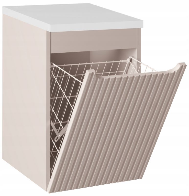 Szafka pod Umywalkę łazienkowa 40 cm Wisząca z Blatem Biały Nova Kaszmir Furnidea 1 szt.