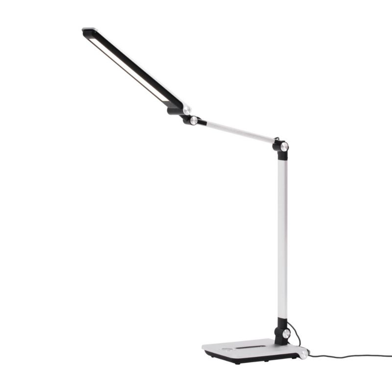 Lampa biurkowa Kaja Rico srebrno-czarna LED 10W 3000K-6500K 650lm IP20 wym: 77 x 15 x 57 cm metal - 1 szt.