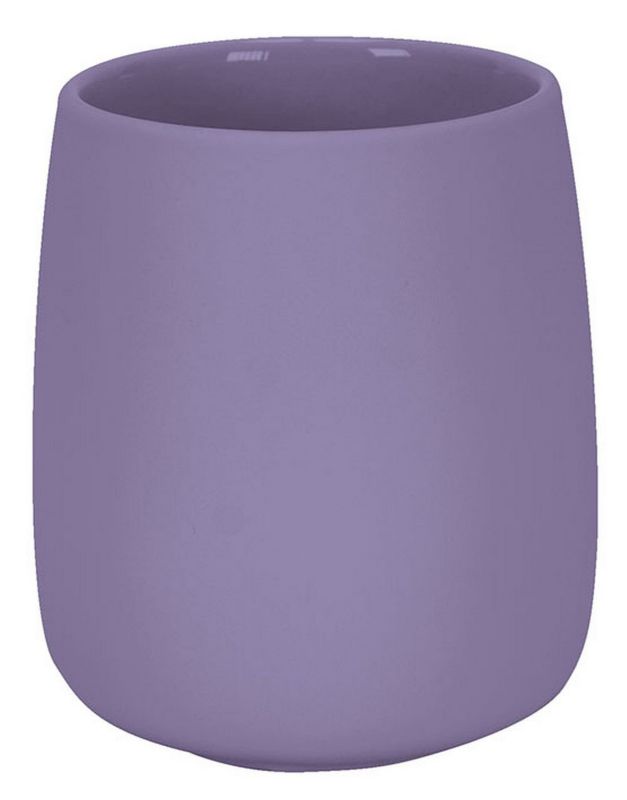 Kubek na szczoteczki Kleine Wolke Eclipse fioletowy matowy soft-touch kamionka 1 szt.