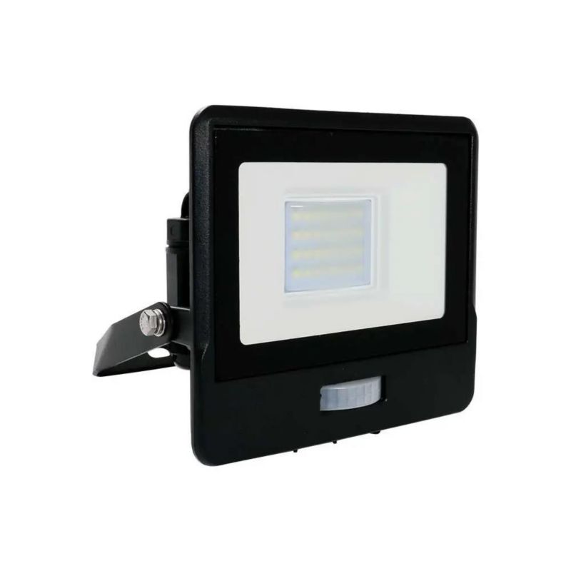 Naświetlacz LED z czujnikiem ruchu V-TAC czarny LED 20W 3000K 1510lm IP65 wym: 12,8 x 15,7 x 6 cm - 1 szt.