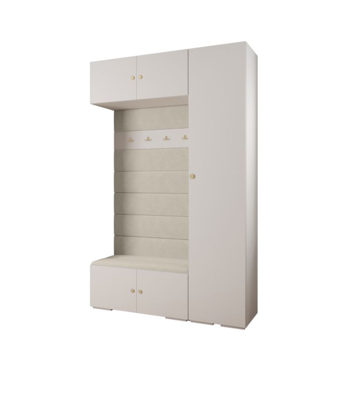 Garderoba do przedpokoju Abiks INOVA 2 Z19 biały+złoty+manila02 1 szt.