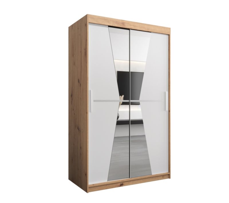 Szafa przesuwna Garderoba Abiks MAROKO 120 artisan/biały 1 szt.