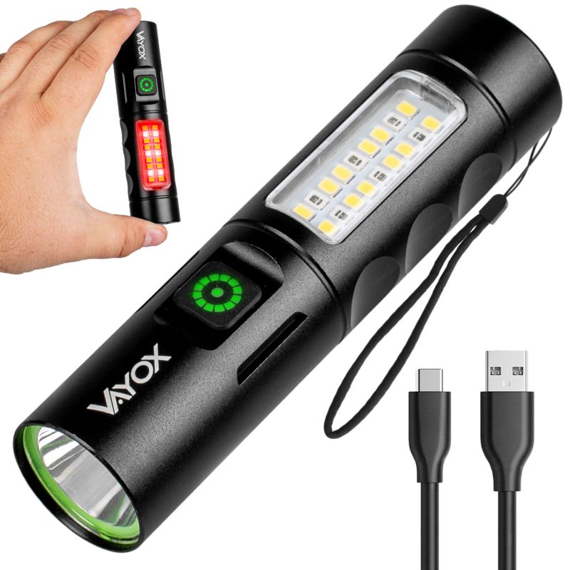 Latarka taktyczna Vayox VA0184 akumulatorowa światło boczne 250lm 1 szt.