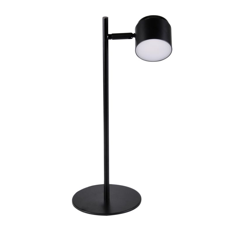 Lampka biurkowa Polux Kubik czarna-chromowana LED 4.2W 3000K 440lm IP20 wym: 44.6 x 21 x 15 cm tworzywo sztuczne - 1 szt.