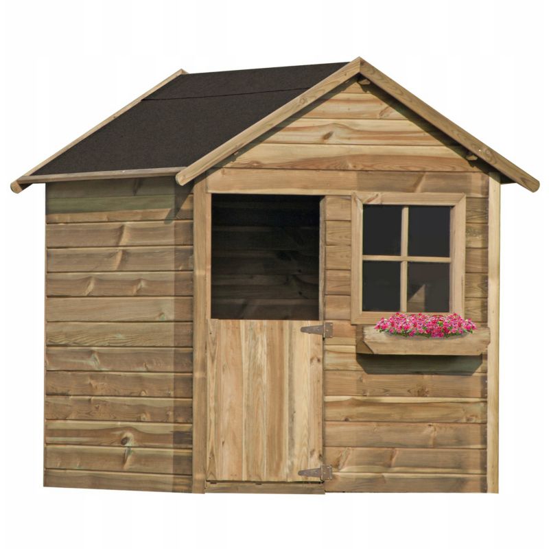 Drewniany domek ogrodowy 4iQ Group dla dzieci Mateusz 1szt.