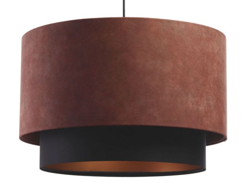 Lampa Bps Koncept wisząca DOUBLE ZAMSZ 40 bordowa/czarna 1 szt